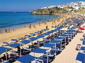 Albufeira beach cliffs