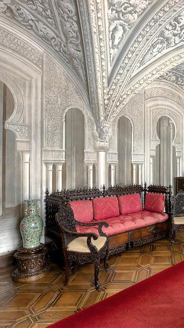 Pena Palace trompe-l'oeil fresco in the Arab Room